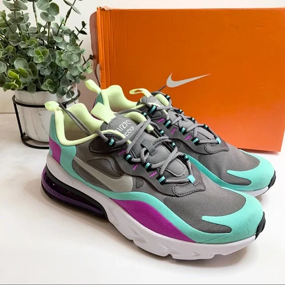 Nike Girls' Big Air Max 270 React Casual Sneakers Shoes 7Y BQ0103-007 - Picture 1 of 12